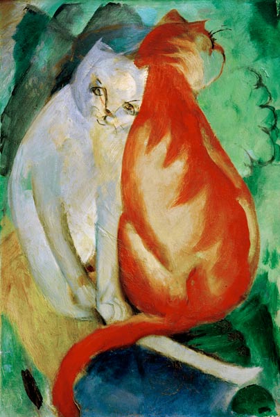 Franz Marc Cats Red and White