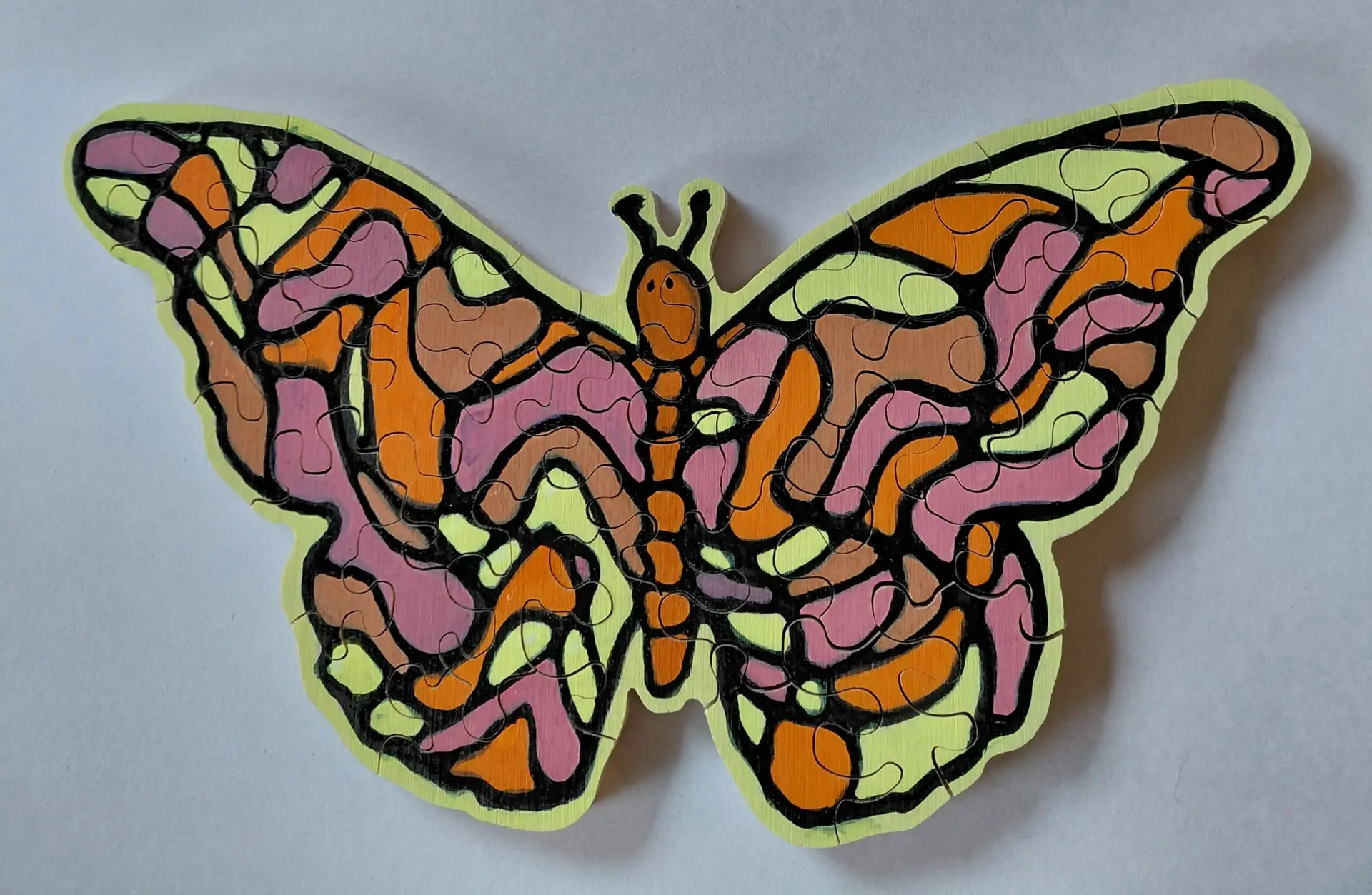 butterfly hand-cut wooden jigsaw puzzle